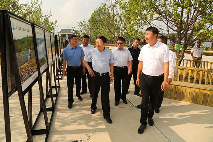 3调研组步行观看湿地摄影长廊1.jpg